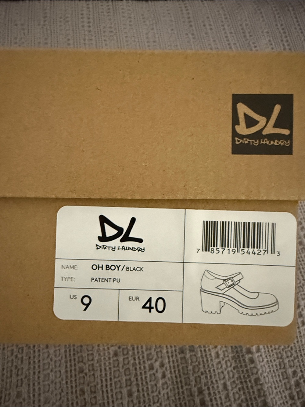 Dirty Laundry "Oh Boy" Black Patent Platform Mary Janes [SG] - Picture 7 of 7